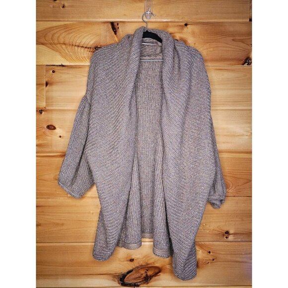 Worthington Woman Open Front Cardigan Knit Sweater Tan & Metallic Gold Size XL - Picture 1 of 10